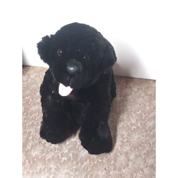 Build A Bear Black Lab Retriever Puppy Dog Plush Labrador Soft Tongue Stuffed EC - Picture 1 of 9
